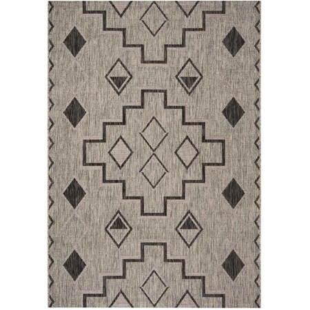 Safavieh 2 ft. 7 in. x 5 ft. Courtyard Rectangle Power-Loomed Rug Gray & Black CY8533-37612-3